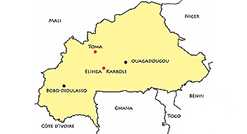 Carte du Burkina-Faso